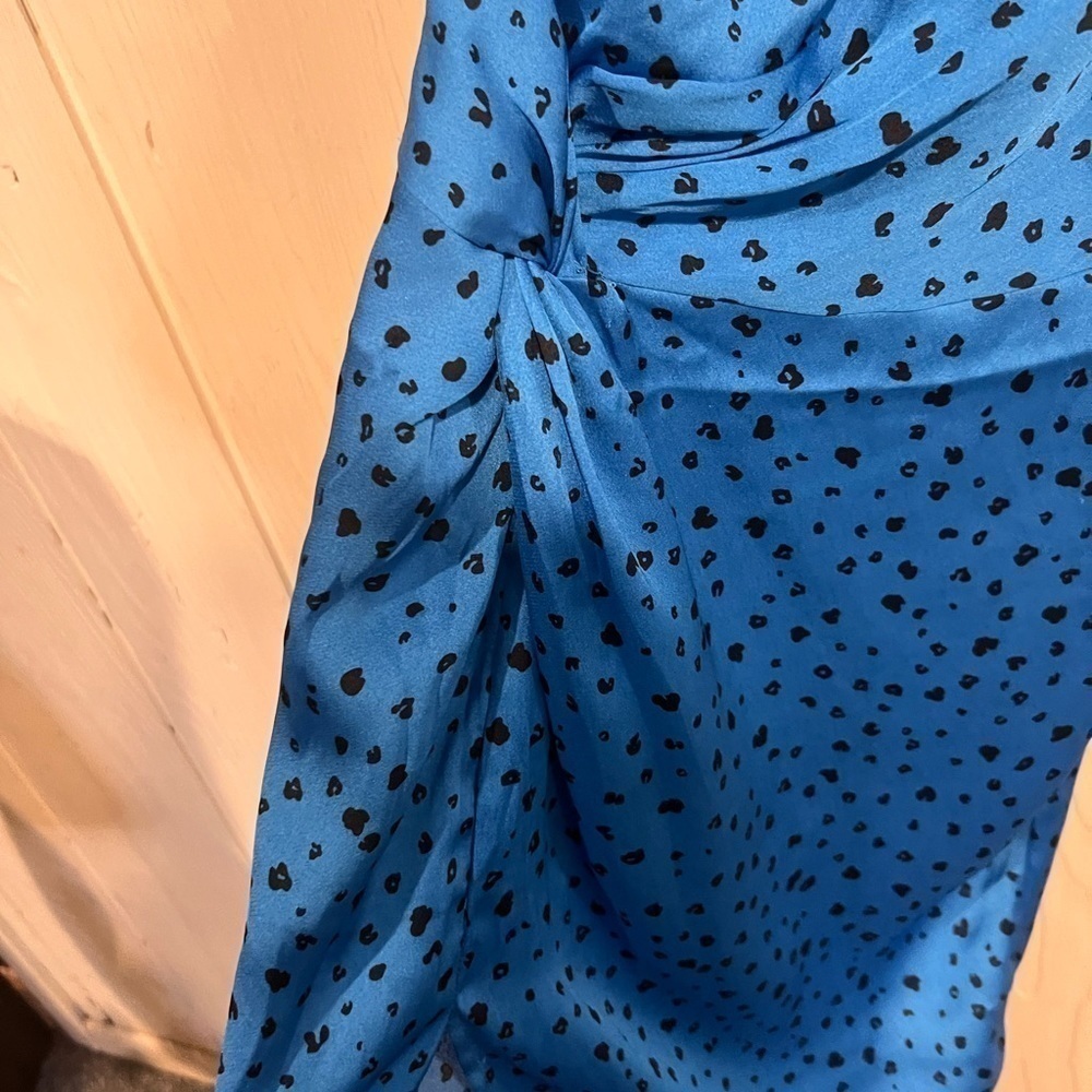 Heartland Robin Dress in Cobalt Blue One Shoulder Slit elastic back XS new - Picture 13 of 16